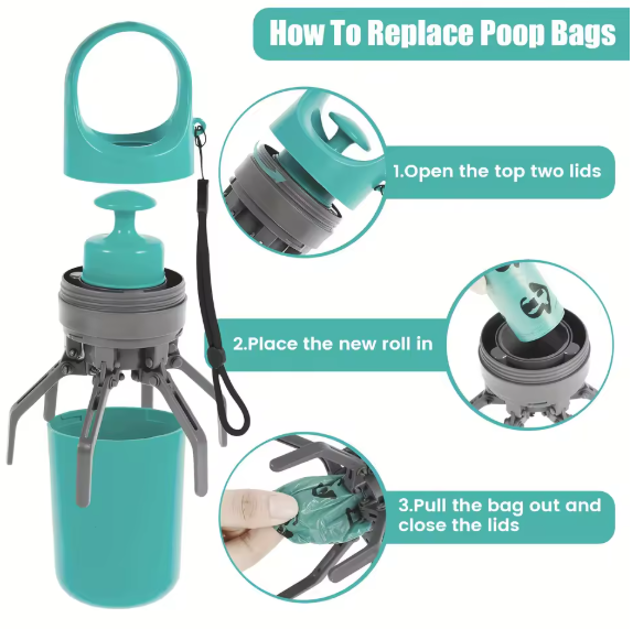 Recogedor Portátil Excrementos mascotas