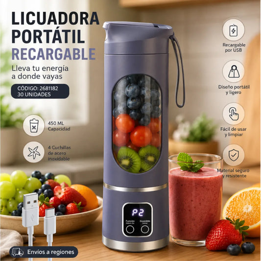 Vaso Licuadora Portatil Recargable Usb